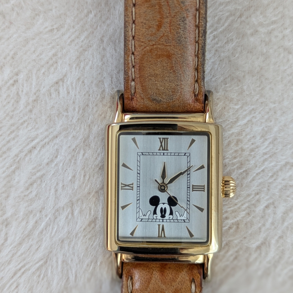 Disney Gold Rectangular Watch - image 1